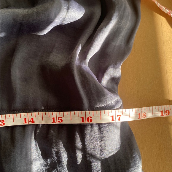 Vince 100% Silk Sleeveless Midi Dress Size M Blue V-Neck Drawstring Sleeveless - Picture 8 of 8